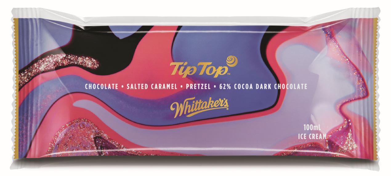 Tip Top Whittaker's Chocolate and Pretzel Ice Cream