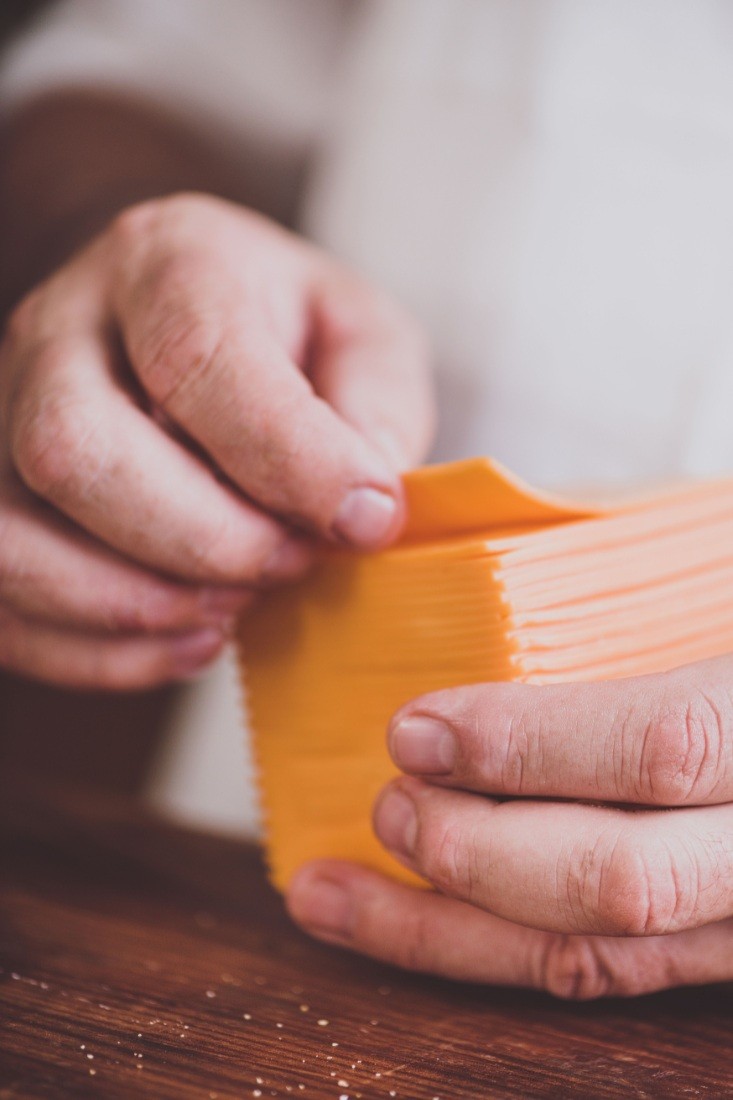 Slice-on-slice cheese.